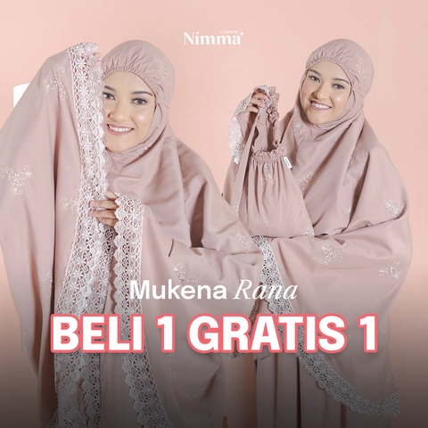 B1G1 - Mukena  Dewasa Polymicro Renda - RANA BROWN